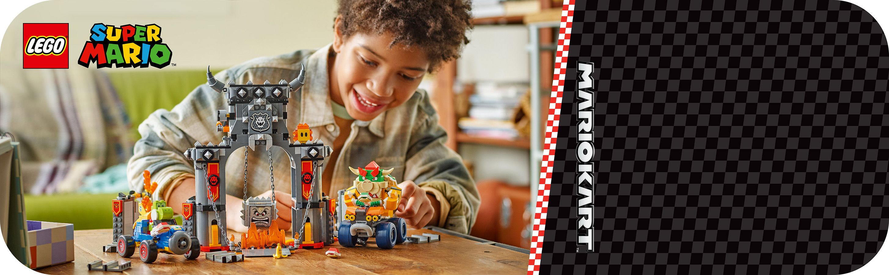 Akčná pretekárska stavebnica pre fanúšikov Mario Kart™